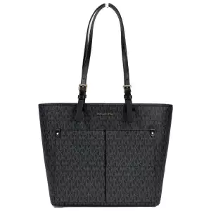 Michael Kors Jet Set Medium Black Double Pocket Tote Bag
