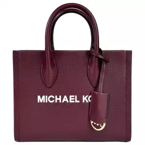 Michael Kors Mirella Small Top Zip Tote Bag Maroon