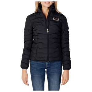 EA7 Emporio Armani Black Polyester Jackets & Coat