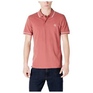 Calvin Klein Jeans Red Cotton Polo Shirt