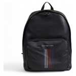 Tommy Hilfiger Black Polyester Leatherette Backpack