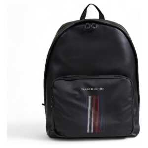Tommy Hilfiger Black Polyester Leatherette Backpack