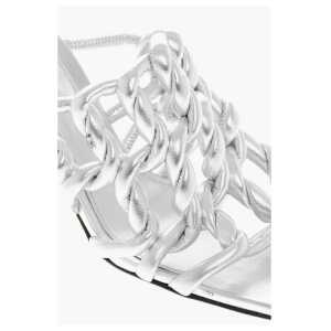 Bottega Veneta Silver Leather Women Sandal