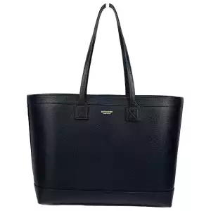 Burberry Medium Grainy Leather Black Tote Bag Purse