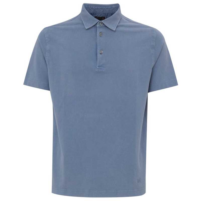 Corneliani Light Blue Cotton Polo Shirt, theFeinheit