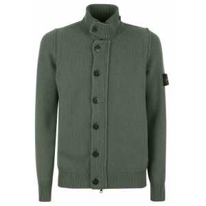 Stone Island Green Wool Sweater