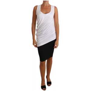 Cavalli Elegant White Tie Back Tank Top Tee