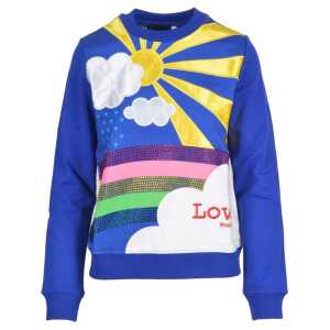 Love Moschino Blue Cotton Sweater