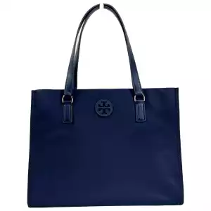 Tory Burch Navy Ella Small Nylon Tote Bag Purse 160633