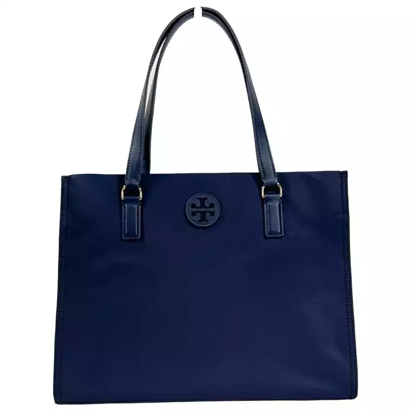 Tory Burch Navy Ella Small Nylon Tote Bag Purse 160633, theFeinheit