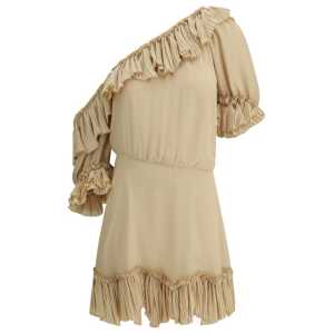 Saint Laurent One-shoulder silk Dress