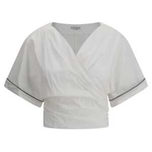 Brunello Cucinelli Buckle-knotted waist Blouse