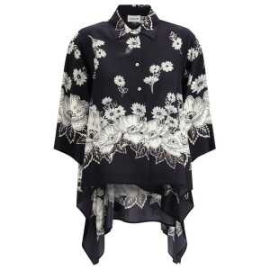 P.A.R.O.S.H. Asymmetric Floral print Shirt