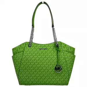 Michael Kors Jet Set Large Chain Shoulder Tote Bag Jungle Green
