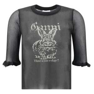Ganni Sheer jacquard Top