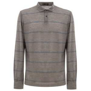 Corneliani Bicolor Wool Polo Shirt