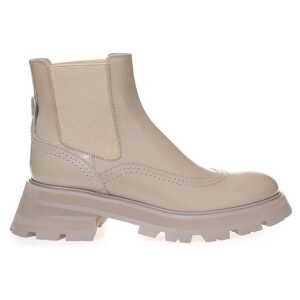Alexander McQueen Chic Gray Leather Boots for Elegant Steps