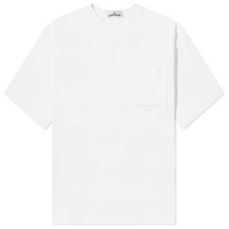 Stone Island White Cotton T-Shirt, theFeinheit