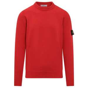 Stone Island Red Wool Sweater