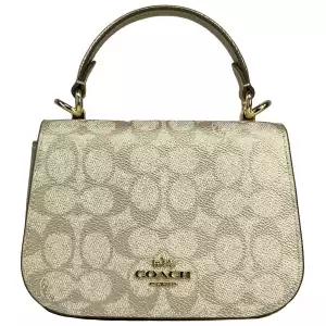 COACH Lysa Top Handle Bag Crossbody Champagne Gold