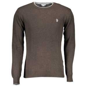 U.S. POLO ASSN. Brown Wool Men Sweater