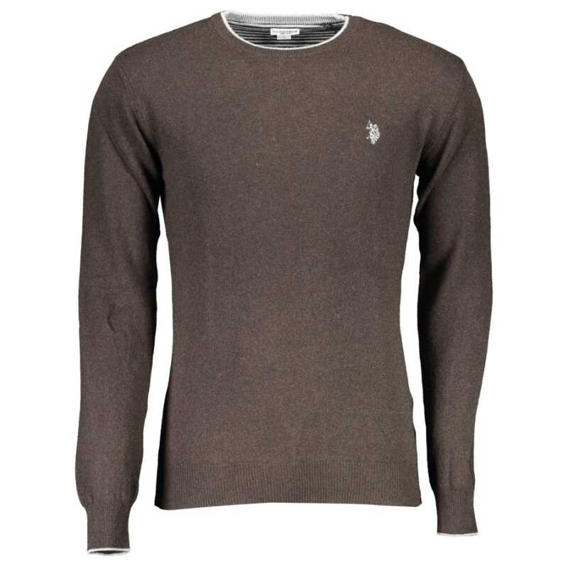 U.S. POLO ASSN. Brown Wool Men Sweater, theFeinheit