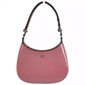 Tory Burch Patent Emerson Small Shoulder Bag Purse Pink