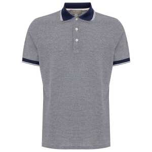 Canali Blue Cotton Polo Shirt