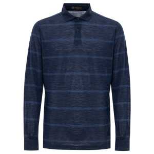 Corneliani Blue Wool Polo Shirt