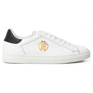 Roberto Cavalli White Leather Sneaker