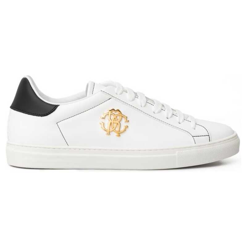 Roberto Cavalli White Leather Sneaker, theFeinheit