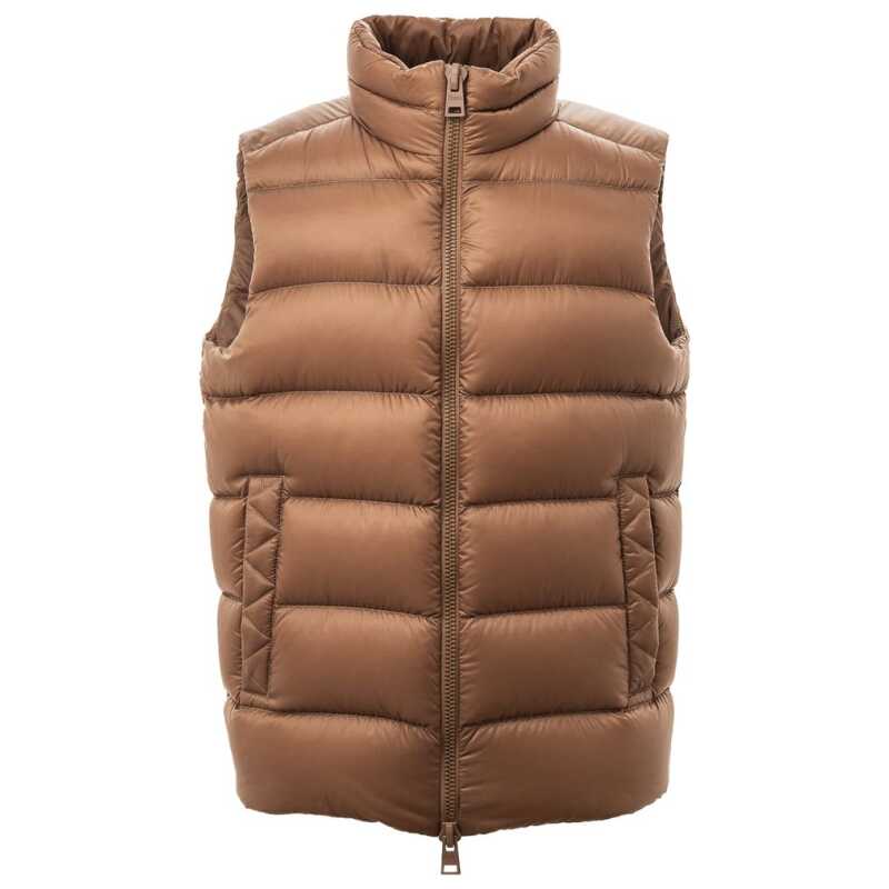 Herno Brown Polyamide Sleveless Jacket, theFeinheit