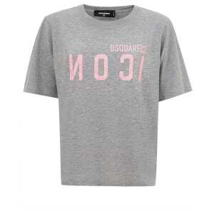 Dsquared² Elegant Gray Cotton Top for Women