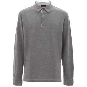 Corneliani Gray Cotton Polo Shirt