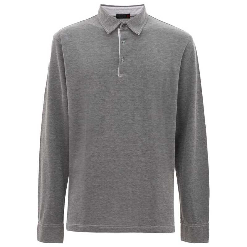 Corneliani Gray Cotton Polo Shirt, theFeinheit