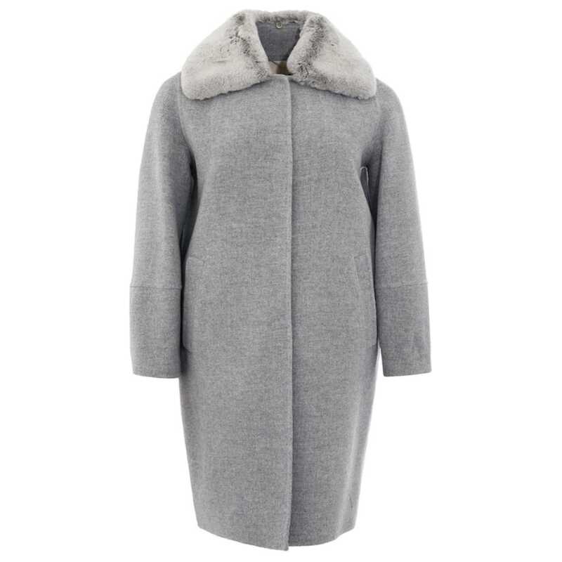 Herno Elegant Gray Wool Jacket for Timeless Style, theFeinheit