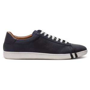 Bally Elegant Blue Leather Sneakers For Men