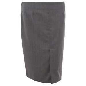 Lardini Chic Gray Wool Pencil Skirt