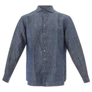 Lardini Elegant Flax Blue Shirt for Men