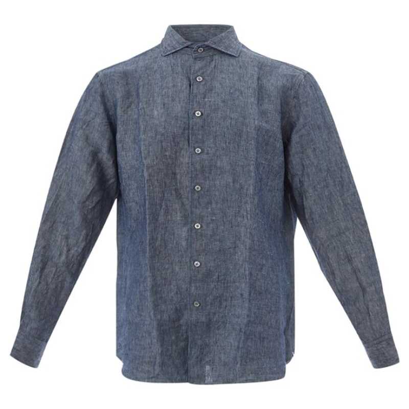 Lardini Elegant Flax Blue Shirt for Men, theFeinheit
