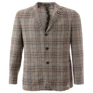 Lardini Elegant Multicolor Linen Jacket