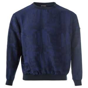 Emporio Armani Elegant Linen Blue T-Shirt for Men