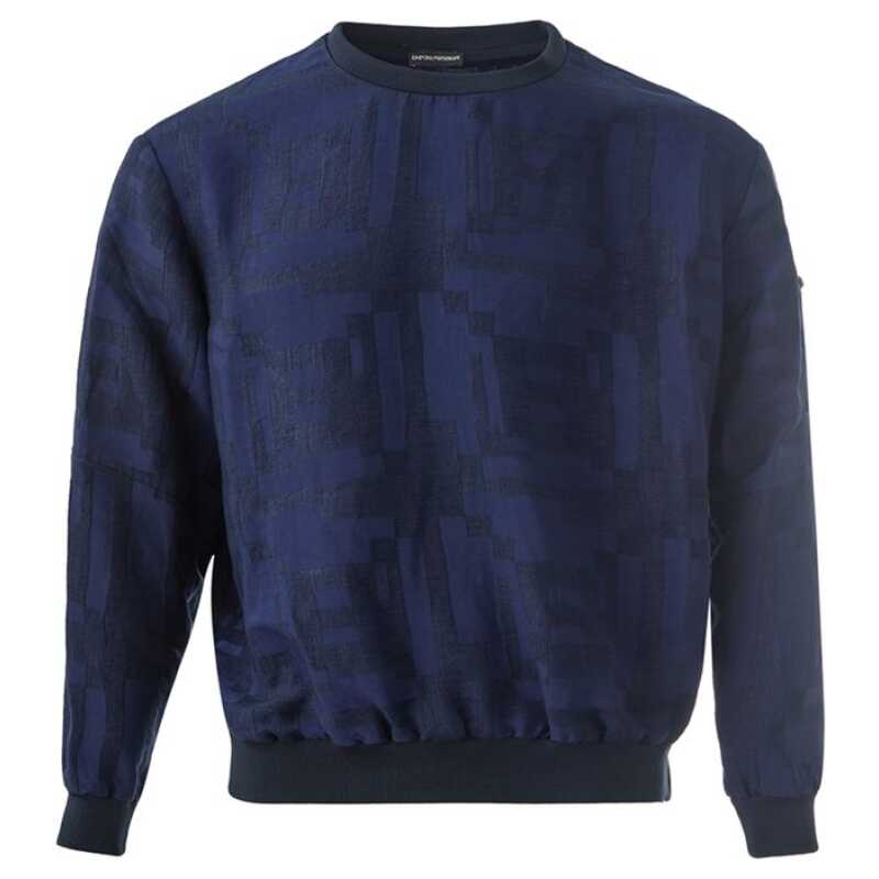 Emporio Armani Elegant Linen Blue T-Shirt for Men, theFeinheit