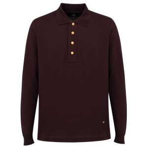 Dunhill Bordeaux Cashmere Polo Shirt