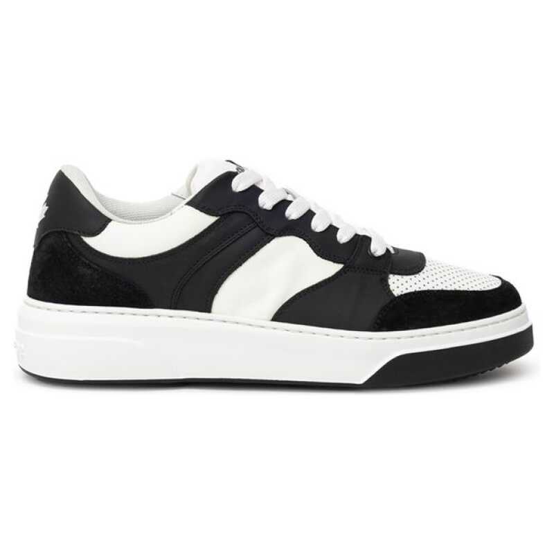 Dsquared² Black And White Leather Sneaker, theFeinheit