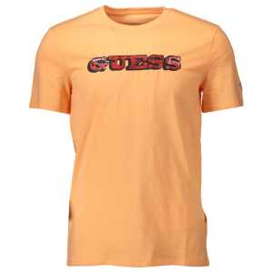Guess Jeans Orange Cotton Men T-Shirt