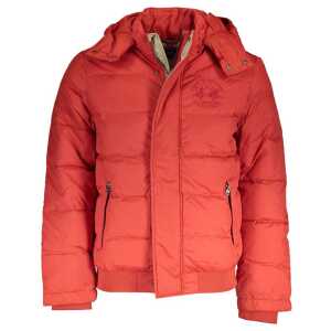 La Martina Orange Polyamide Men Jacket