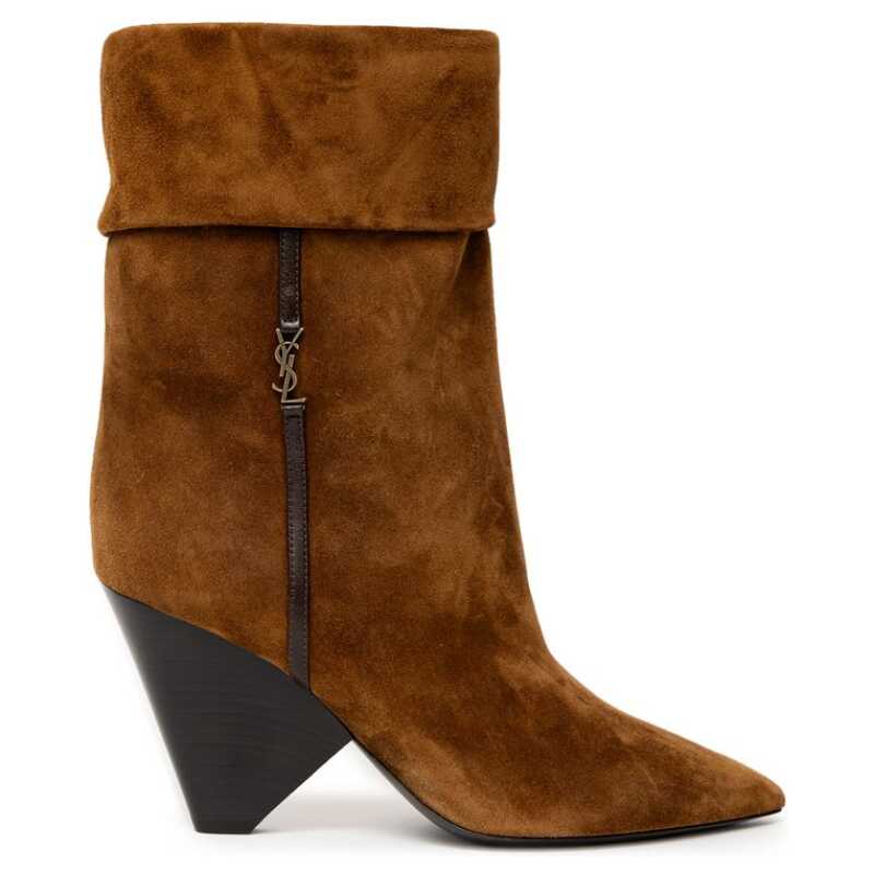 Saint Laurent Brown Suede Leather Boot, theFeinheit
