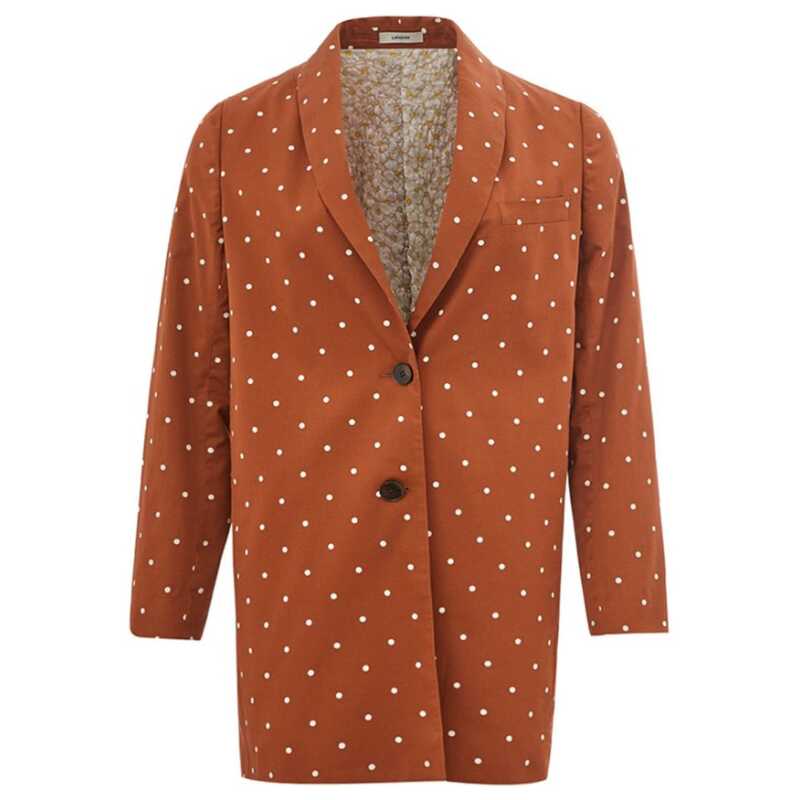 Lardini Chic Cotton Brown Jacket for the Modern Woman, theFeinheit