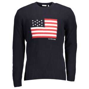 U.S. POLO ASSN. Blue Wool Men Sweater